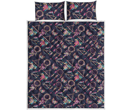 Native American Dream Catcher Print Quilt Bed Set