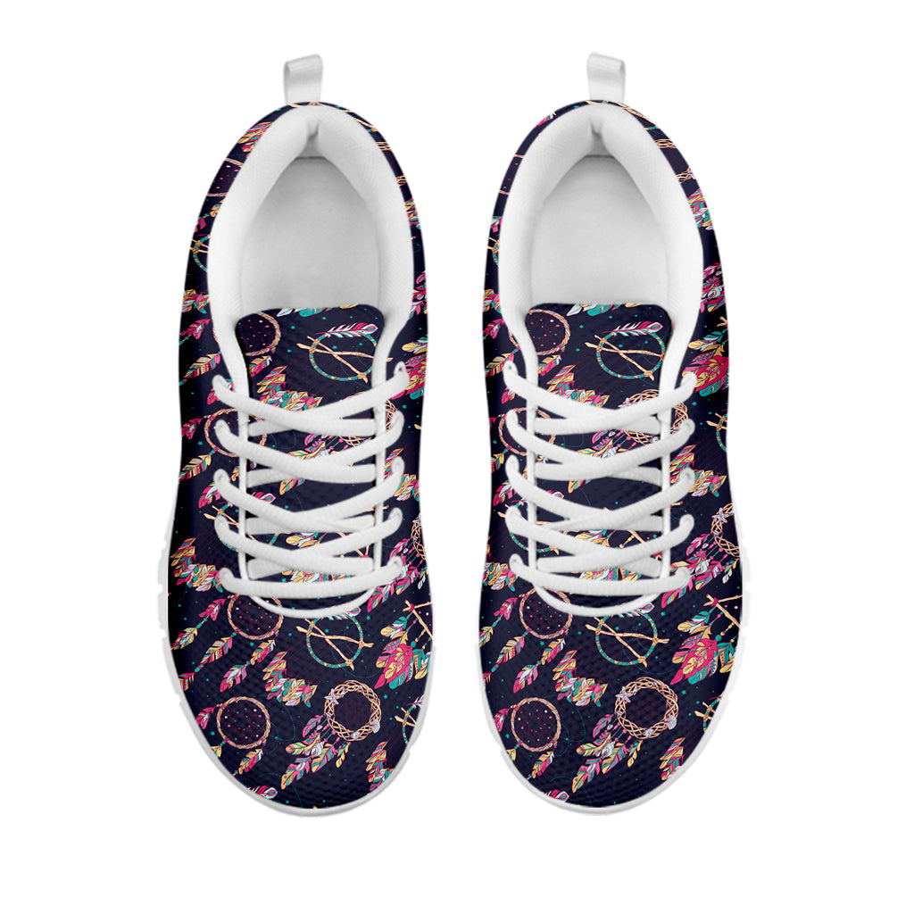 Native American Dream Catcher Print White Sneakers