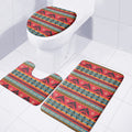 Native American Eagle Pattern Print 3 Piece Bath Mat Set