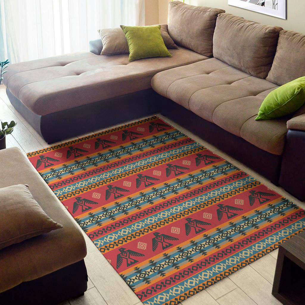 Native American Eagle Pattern Print Area Rug