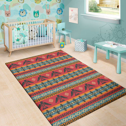 Native American Eagle Pattern Print Area Rug