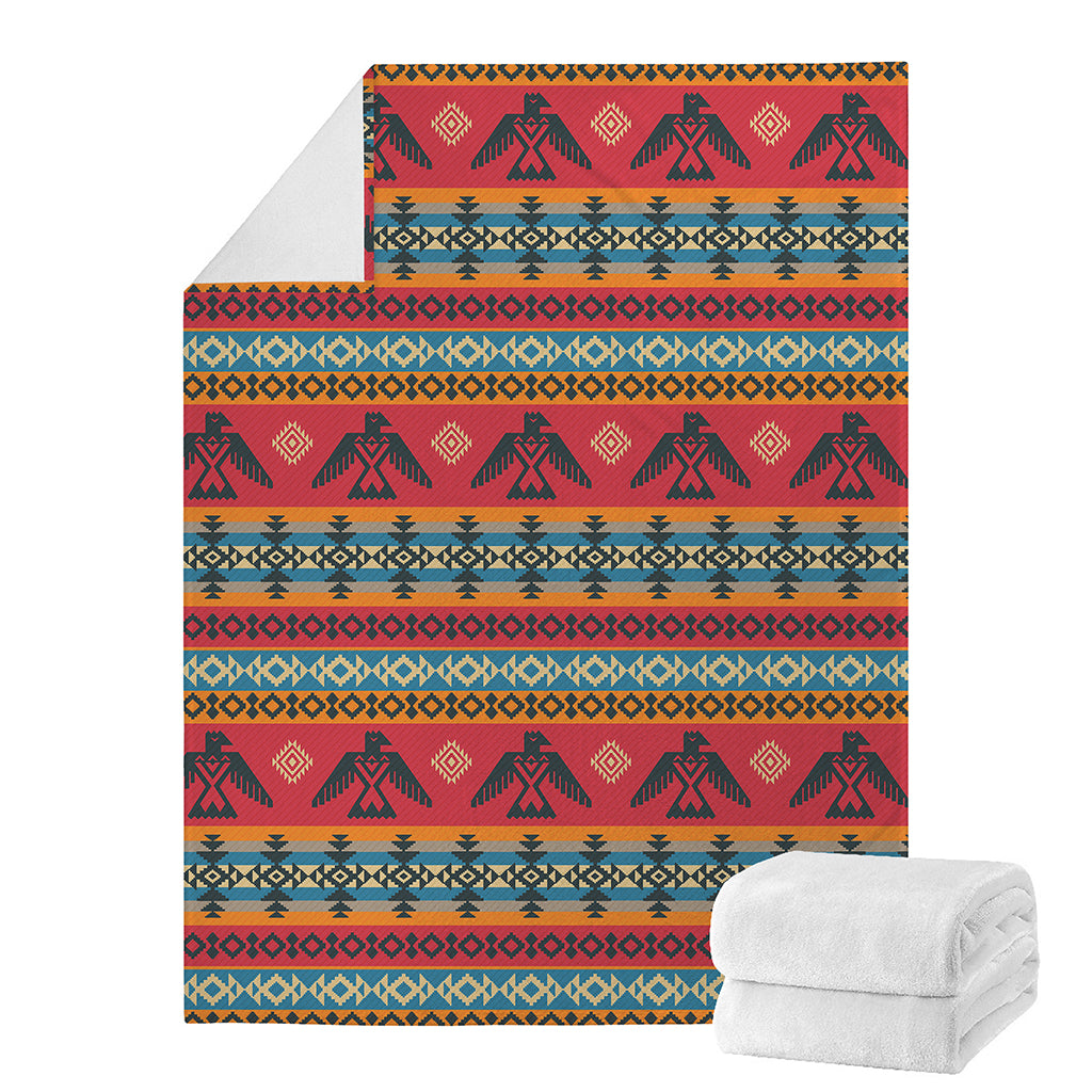 Native American Eagle Pattern Print Blanket