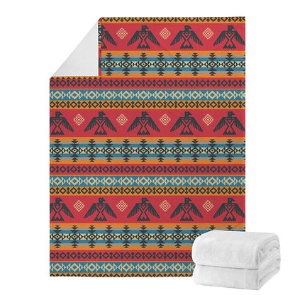 Native American Eagle Pattern Print Blanket