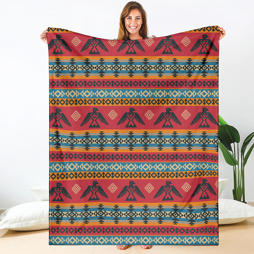 Native American Eagle Pattern Print Blanket