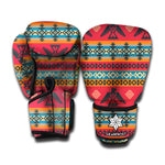 Native American Eagle Pattern Print Boxing Gloves