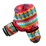 Native American Eagle Pattern Print Boxing Gloves