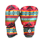 Native American Eagle Pattern Print Boxing Gloves