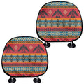 Native American Eagle Pattern Print Car Headrest Covers