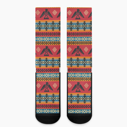 Native American Eagle Pattern Print Crew Socks
