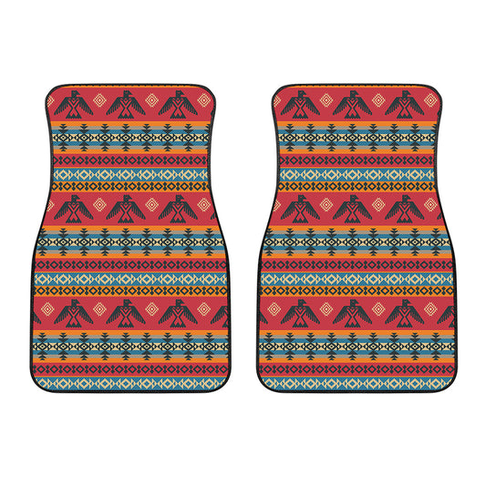 Native American Eagle Pattern Print Front Car Floor Mats