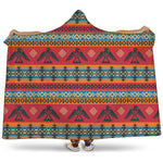 Native American Eagle Pattern Print Hooded Blanket