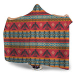 Native American Eagle Pattern Print Hooded Blanket