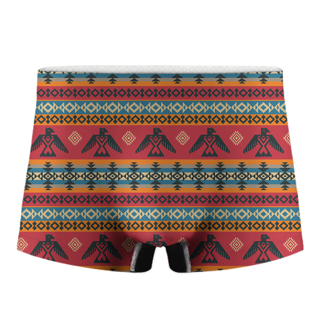 Native American Eagle Pattern Print Men's Boxer Briefs