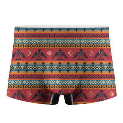 Native American Eagle Pattern Print Men's Boxer Briefs
