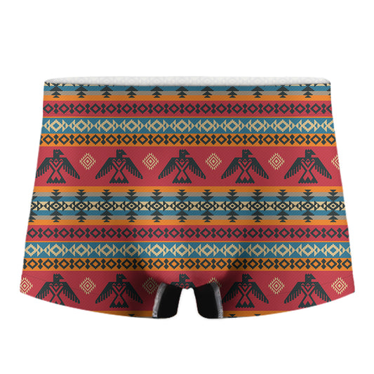 Native American Eagle Pattern Print Men's Boxer Briefs