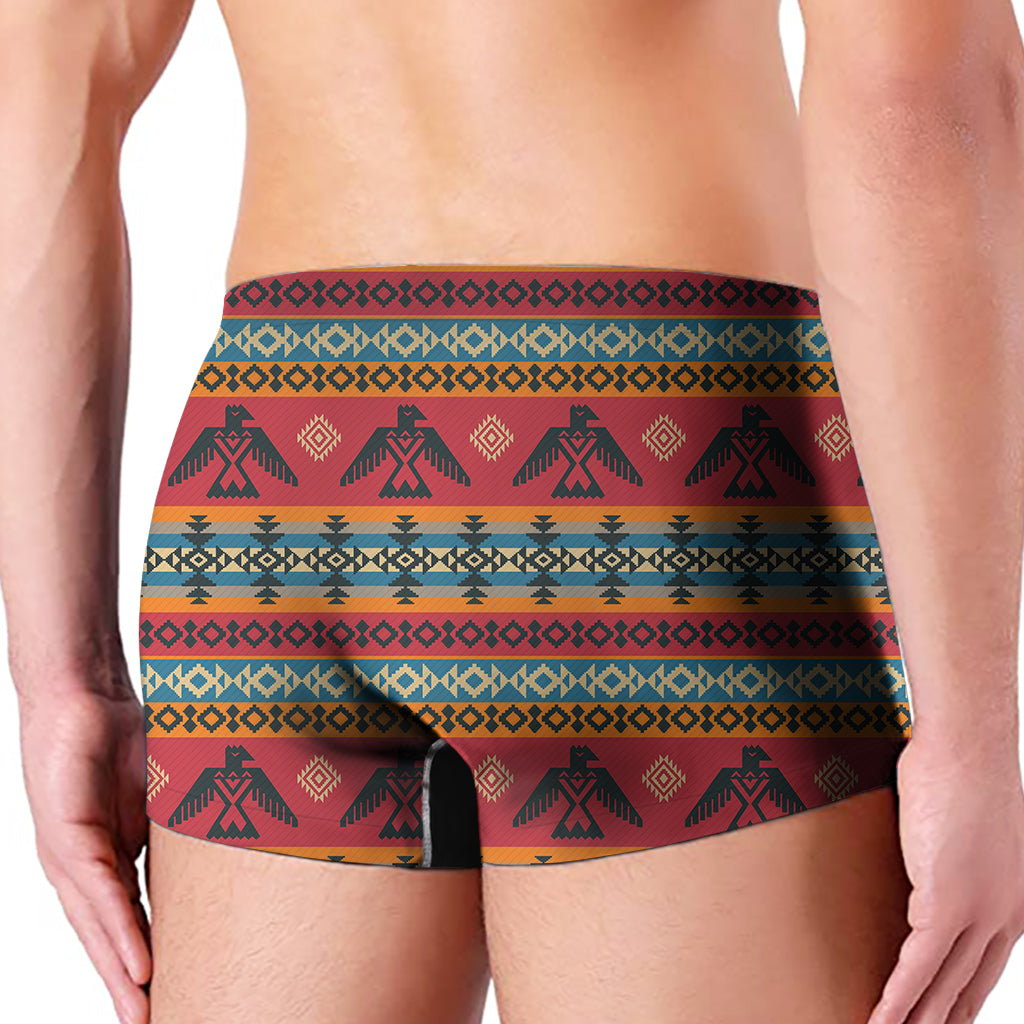Native American Eagle Pattern Print Men's Boxer Briefs