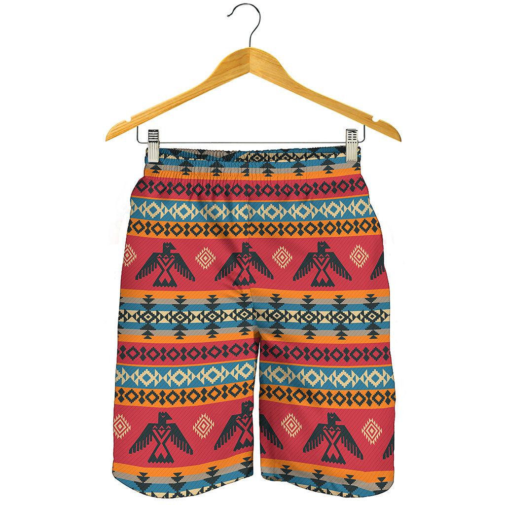 Native American Eagle Pattern Print Men's Shorts