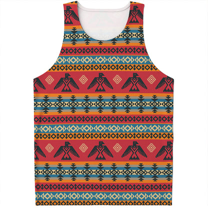 Native American Eagle Pattern Print Men's Tank Top