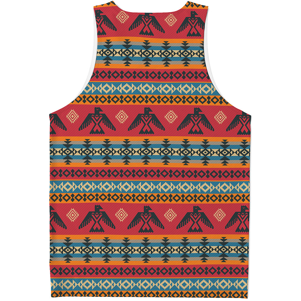 Native American Eagle Pattern Print Men's Tank Top