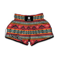 Native American Eagle Pattern Print Muay Thai Boxing Shorts