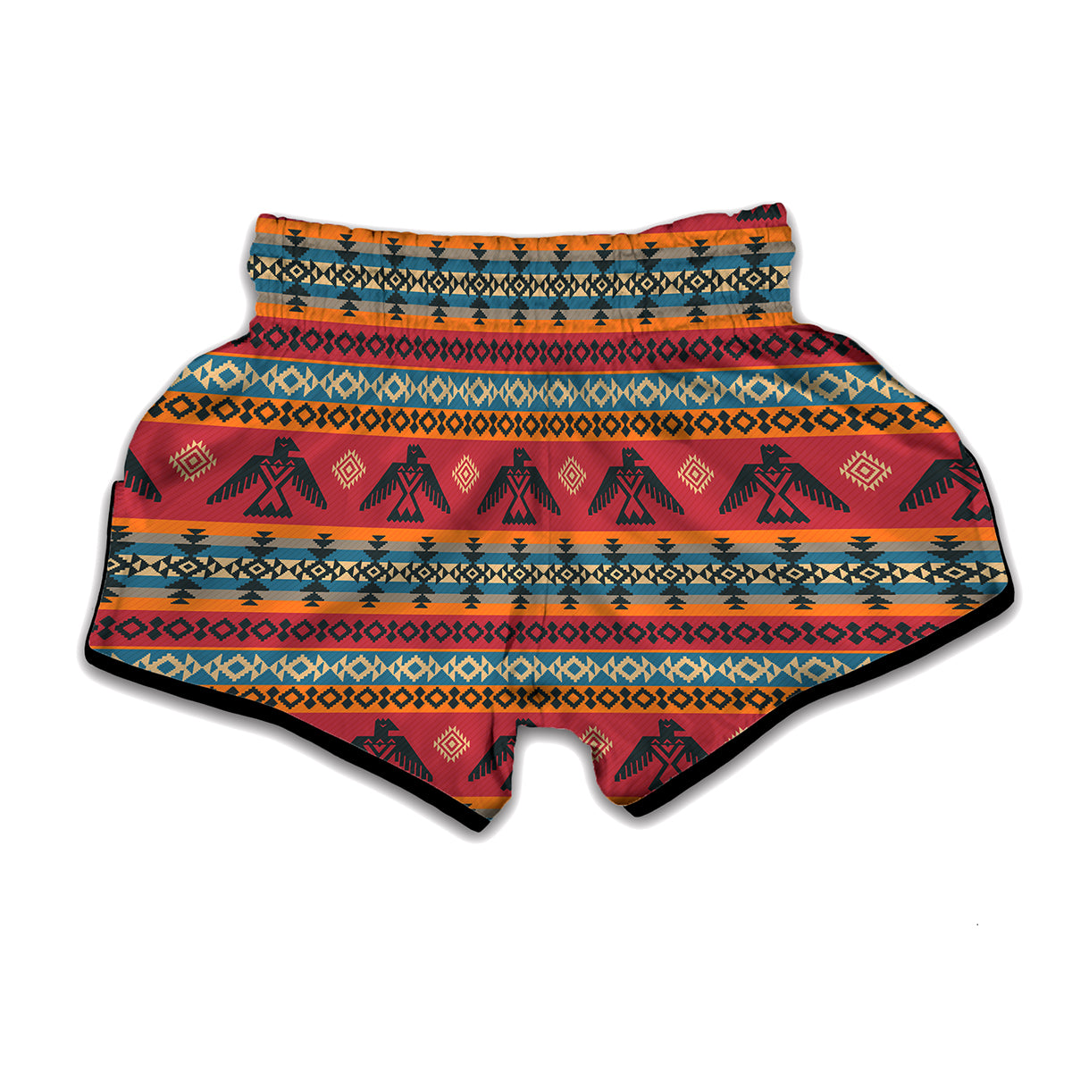 Native American Eagle Pattern Print Muay Thai Boxing Shorts