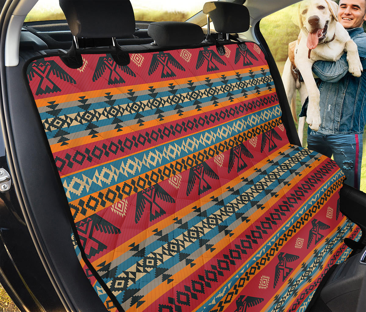Native American Eagle Pattern Print Pet Car Back Seat Cover