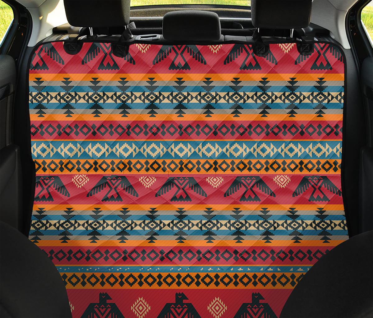 Native American Eagle Pattern Print Pet Car Back Seat Cover