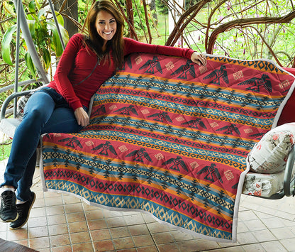 Native American Eagle Pattern Print Quilt