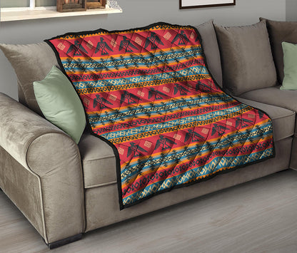 Native American Eagle Pattern Print Quilt