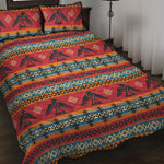 Native American Eagle Pattern Print Quilt Bed Set