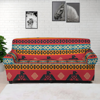 Native American Eagle Pattern Print Sofa Cover