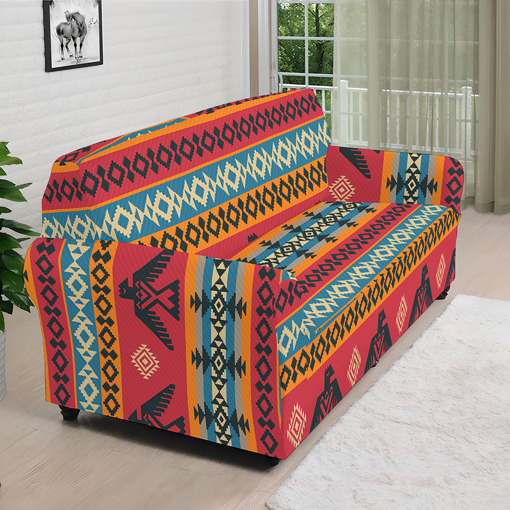 Native American Eagle Pattern Print Sofa Cover