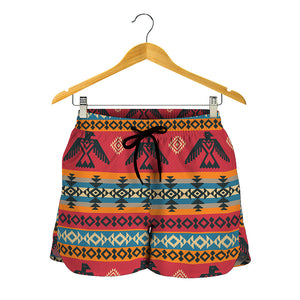 Native American Eagle Pattern Print Women's Shorts