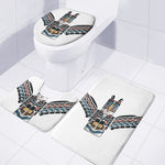 Native American Eagle Totem Print 3 Piece Bath Mat Set