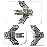 Native American Eagle Totem Print 3 Piece Bath Mat Set