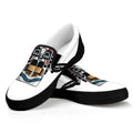 Native American Eagle Totem Print Black Slip On Sneakers