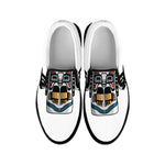 Native American Eagle Totem Print Black Slip On Shoes