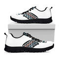 Native American Eagle Totem Print Black Running Shoes