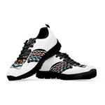 Native American Eagle Totem Print Black Sneakers