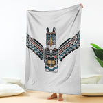 Native American Eagle Totem Print Blanket