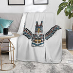 Native American Eagle Totem Print Blanket