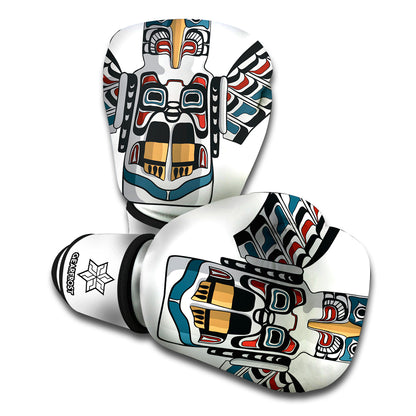 Native American Eagle Totem Print Boxing Gloves