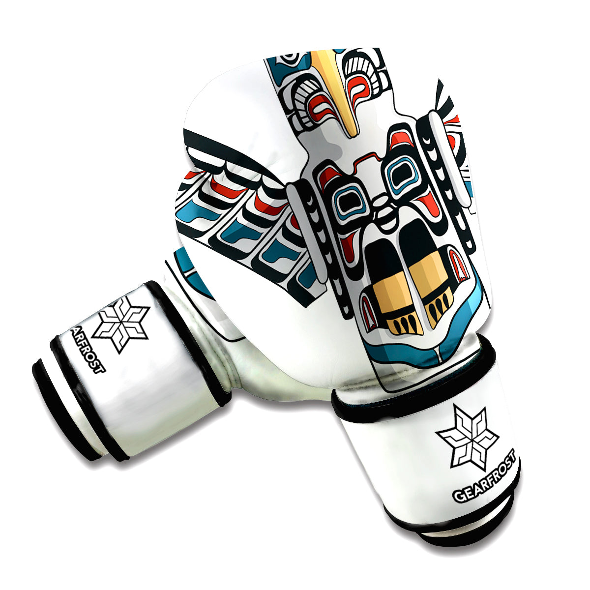 Native American Eagle Totem Print Boxing Gloves