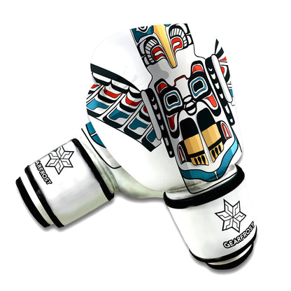 Native American Eagle Totem Print Boxing Gloves