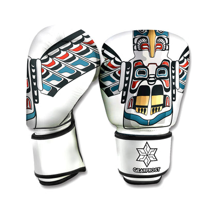 Native American Eagle Totem Print Boxing Gloves