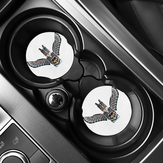 Native American Eagle Totem Print Car Coasters