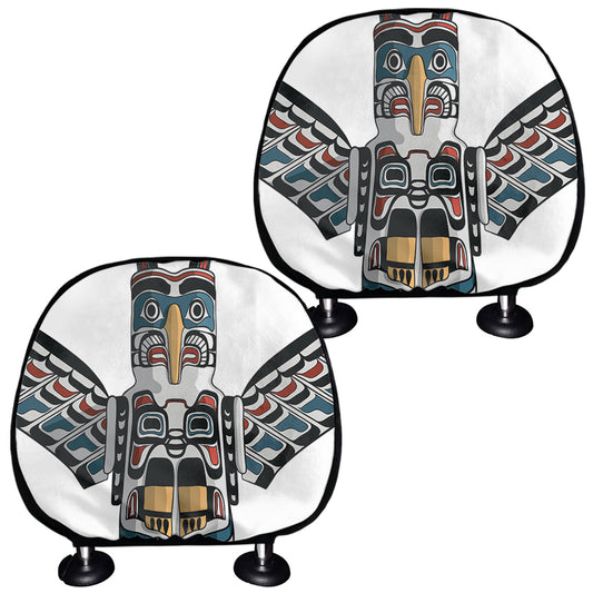 Native American Eagle Totem Print Car Headrest Covers