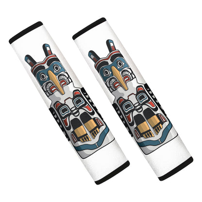 Native American Eagle Totem Print Car Seat Belt Covers