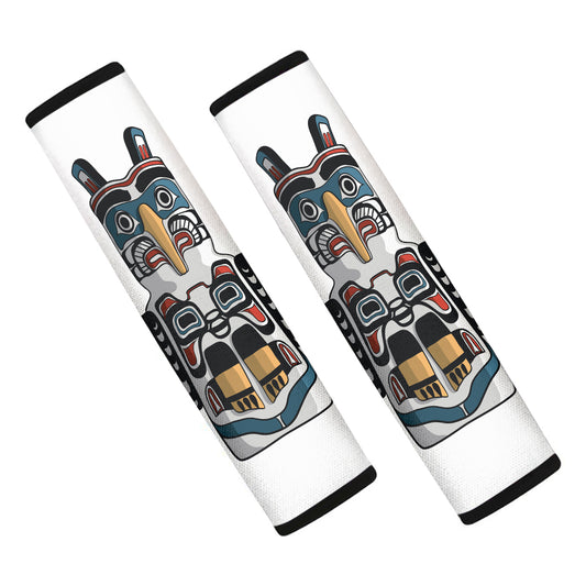 Native American Eagle Totem Print Car Seat Belt Covers