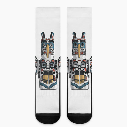 Native American Eagle Totem Print Crew Socks